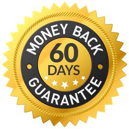 60-day money-back guarantee seal